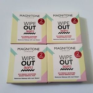 4x Magnitone Wipe Out Swipes Eco Friendly Microfiber Makeup Removal Pads…